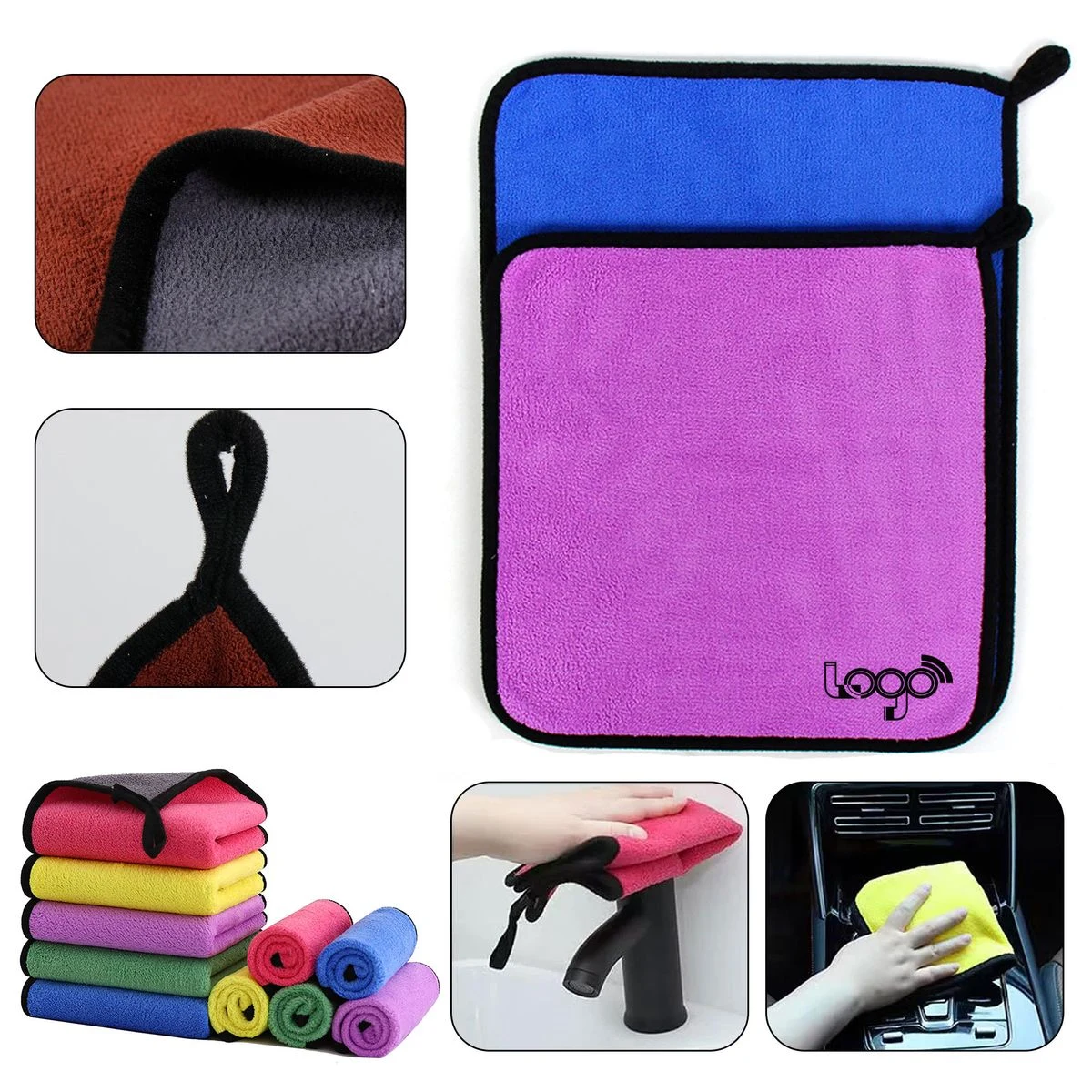 Highly Absorbent Microfiber Car Cleaning Towels 1