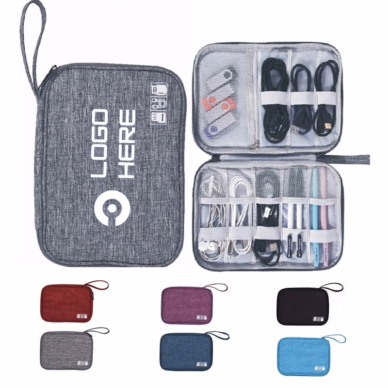 Portable Travel Electronics Cable Organizer Bag