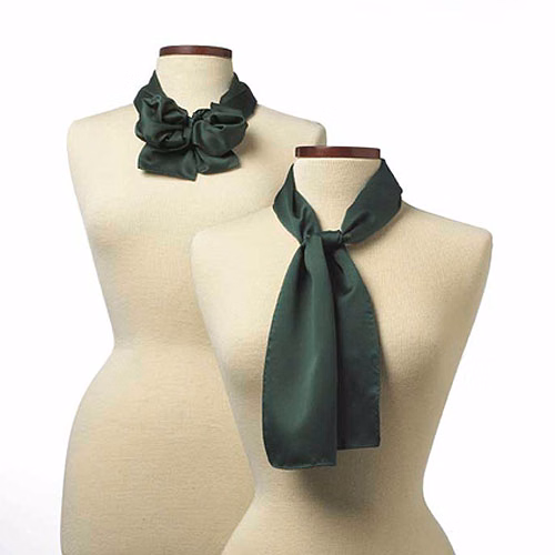 Hunter Green Polyester Satin Scarf - 8"x45"