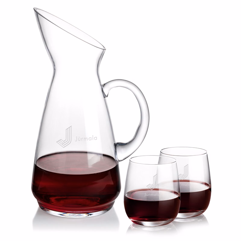 Taroni Carafe & Crestview Stemless Wine