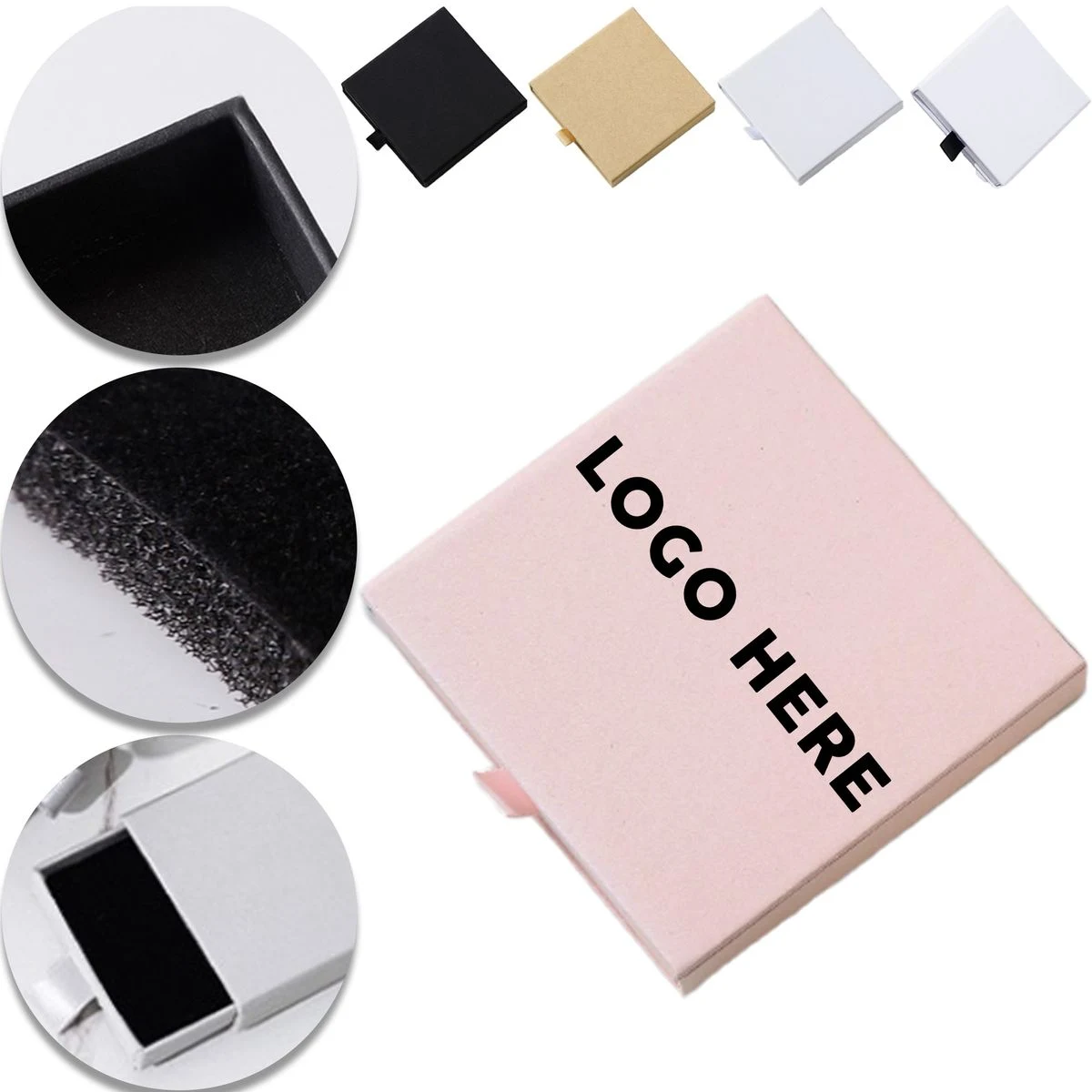 3.5x3.5x0.7 Inch Slide Drawer Jewelry Container 1