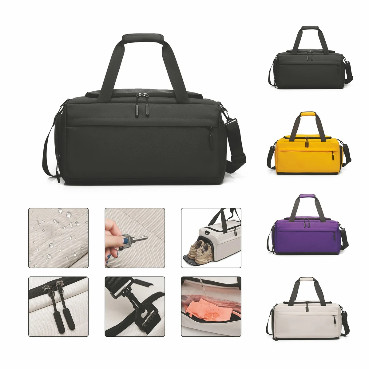 Large Capacity Fitness Travel Bag With Separate Shoe Storage 1