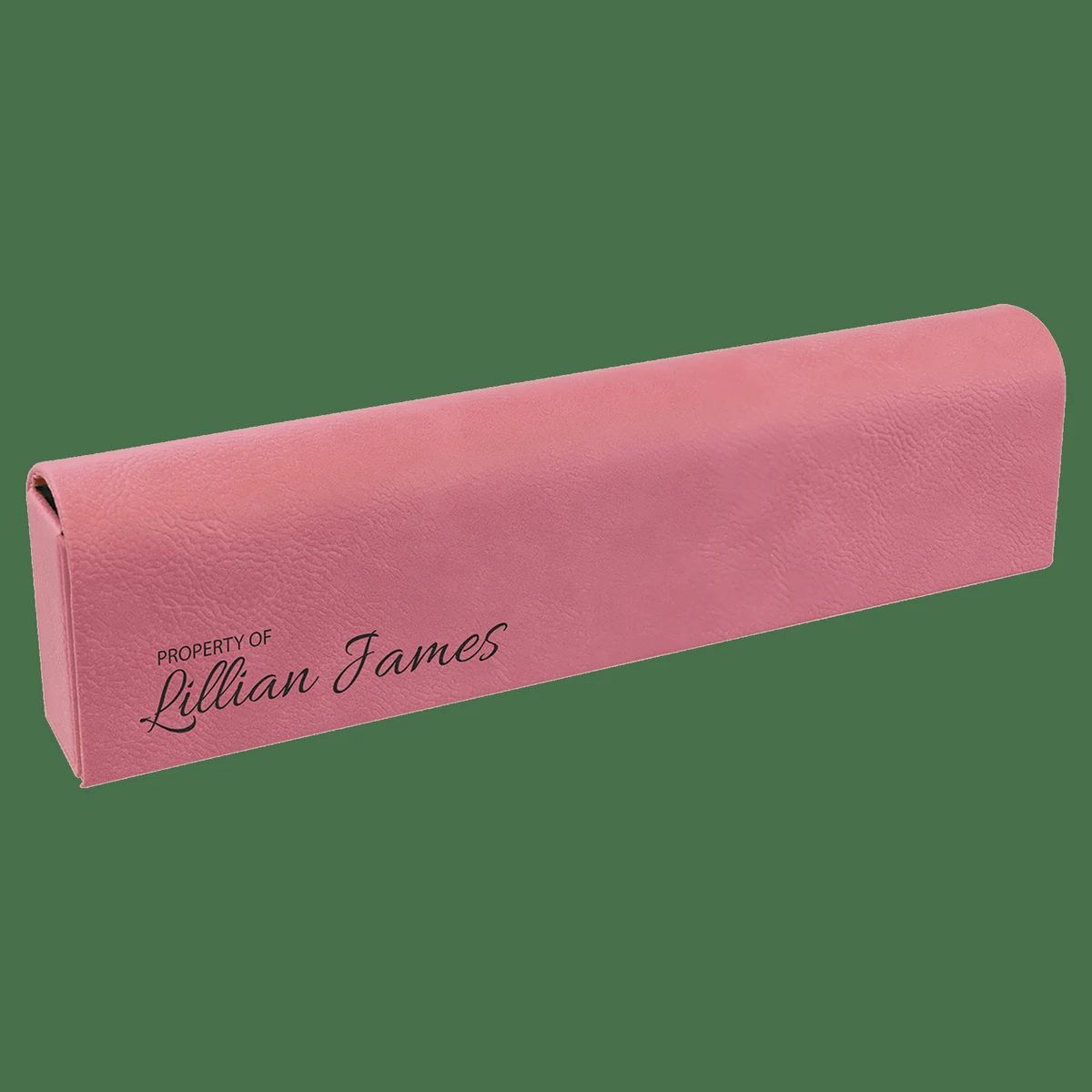 9 3/4" x 2 1/2" Pink Leatherette Pill Box 1