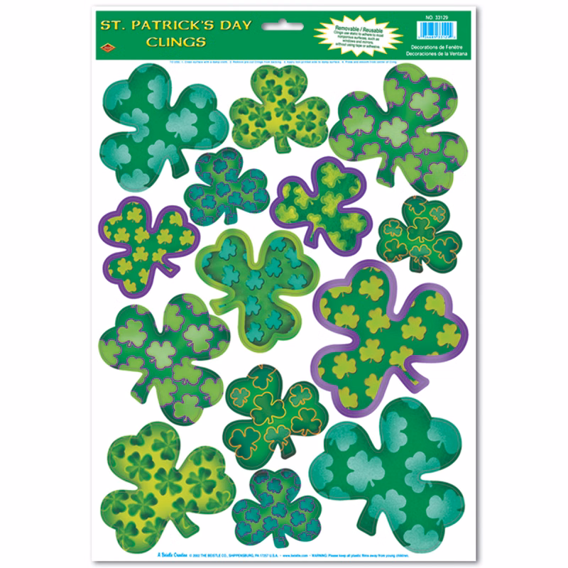 Irish Mood Shamrock Clings