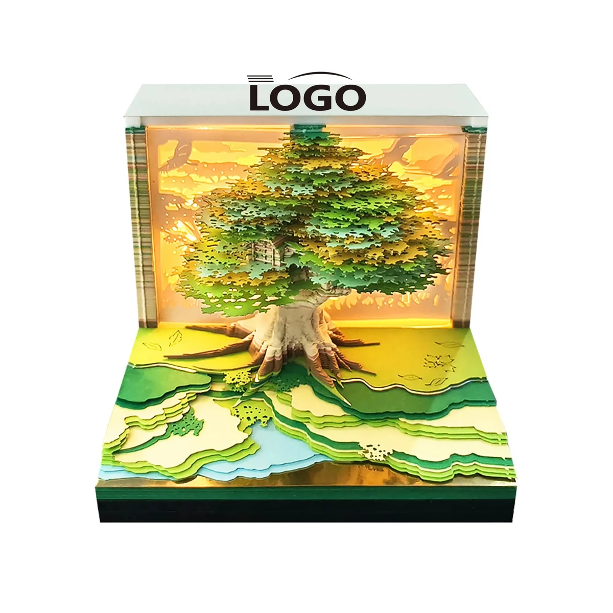 Creative 3D Paper Carving Notepad Novel Ornament 1