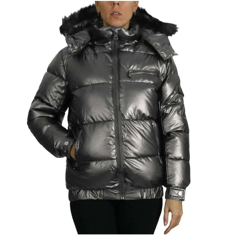 Women's Fashion Bubble Jackets - Gray S-XL 1