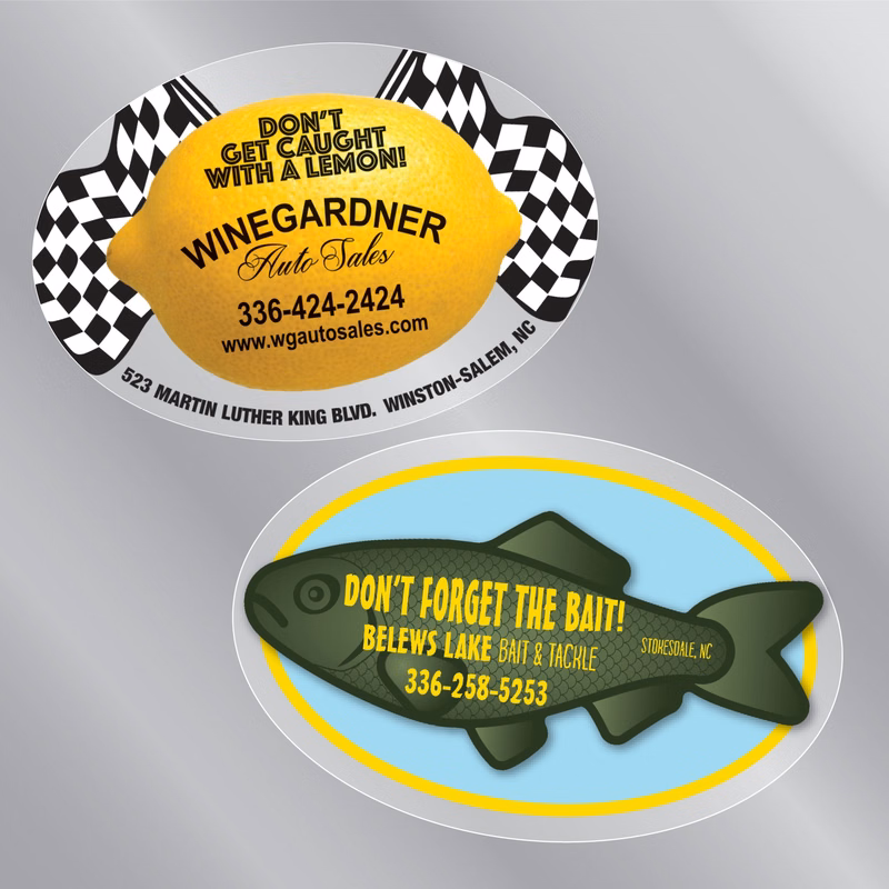 5" x 7" Oval Static Cling
