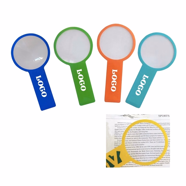 Custom 3x PVC Magnifying Bookmark with Lens — Reading & Office Promotional Giveaway