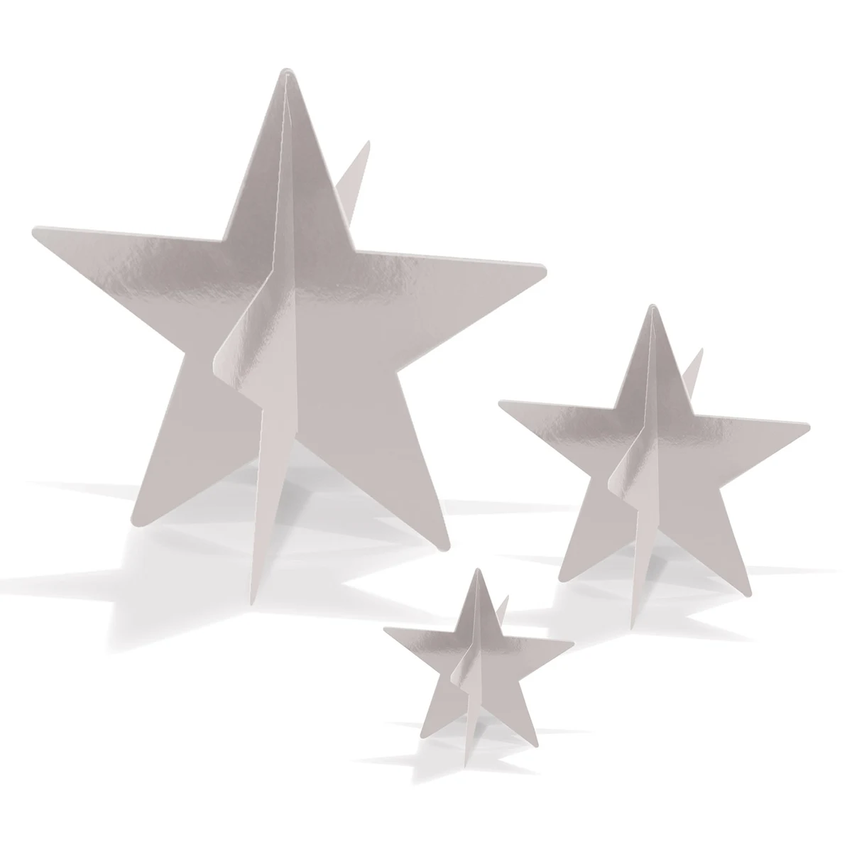 3-D Foil Star Centerpieces 1