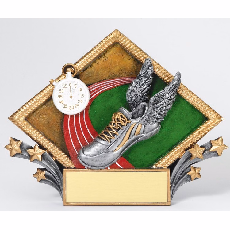 Track Diamond Shape Plate Awards