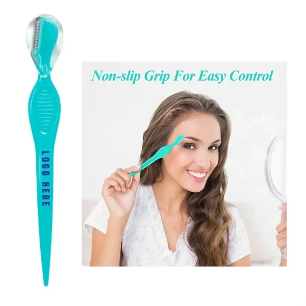 Custom Stainless Steel Safety Eyebrow Trimmer, 5.71 x 1.57 — Personal Care Promo Item 1