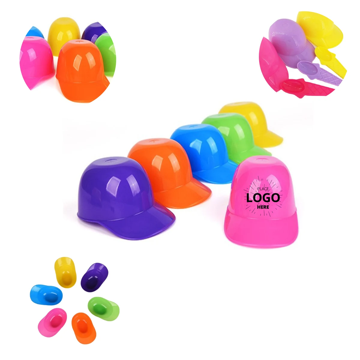 MOQ 100 Cute Baseball Cap Shaped Plastic Ice Cream Bowl 1