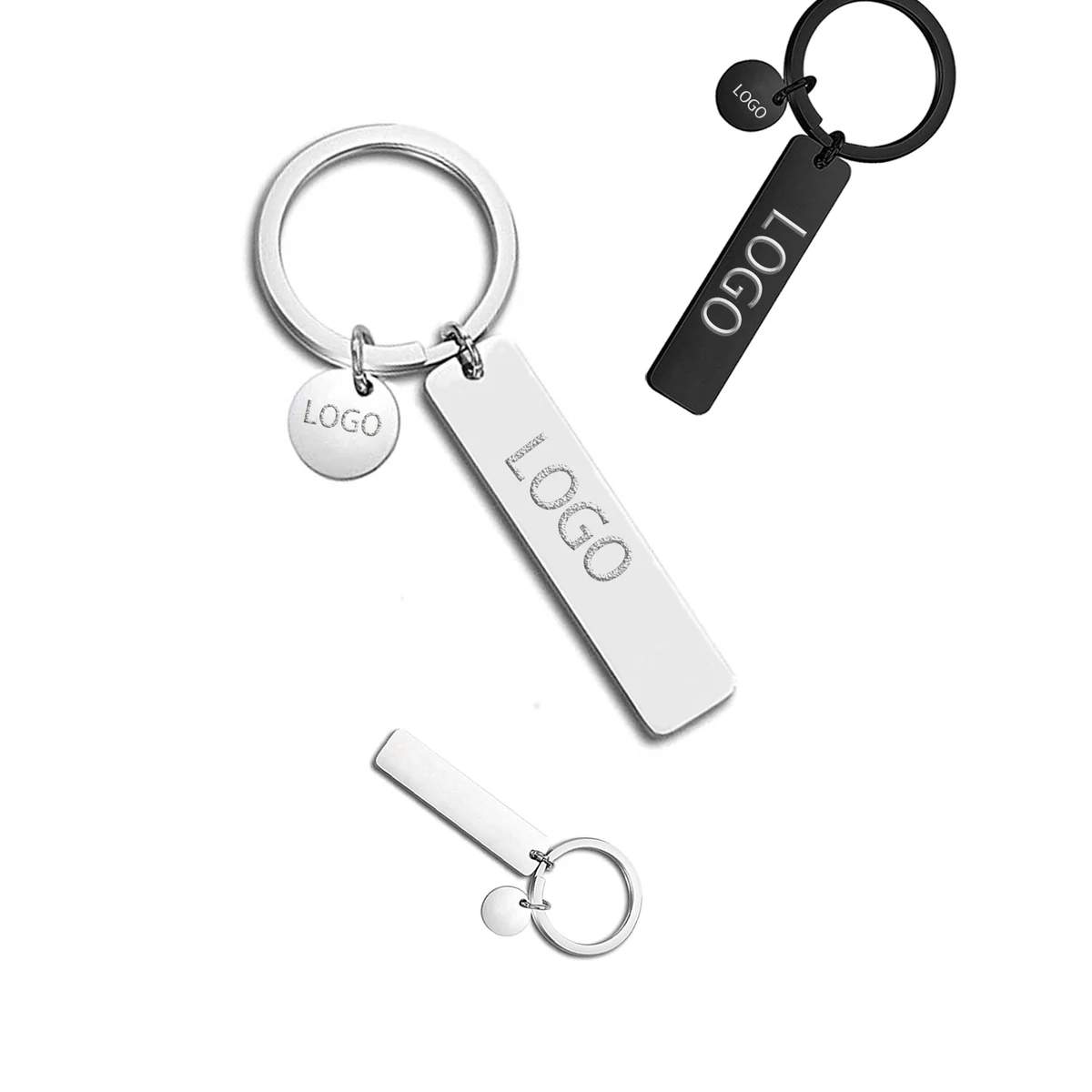 Customizable Stainless Steel Keychain 1