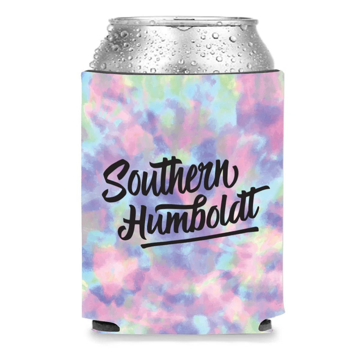 Collapsible Premium Foam Tie Dye Can Cooler - Full Color Sublimation, custom koozie with logo imprint 1