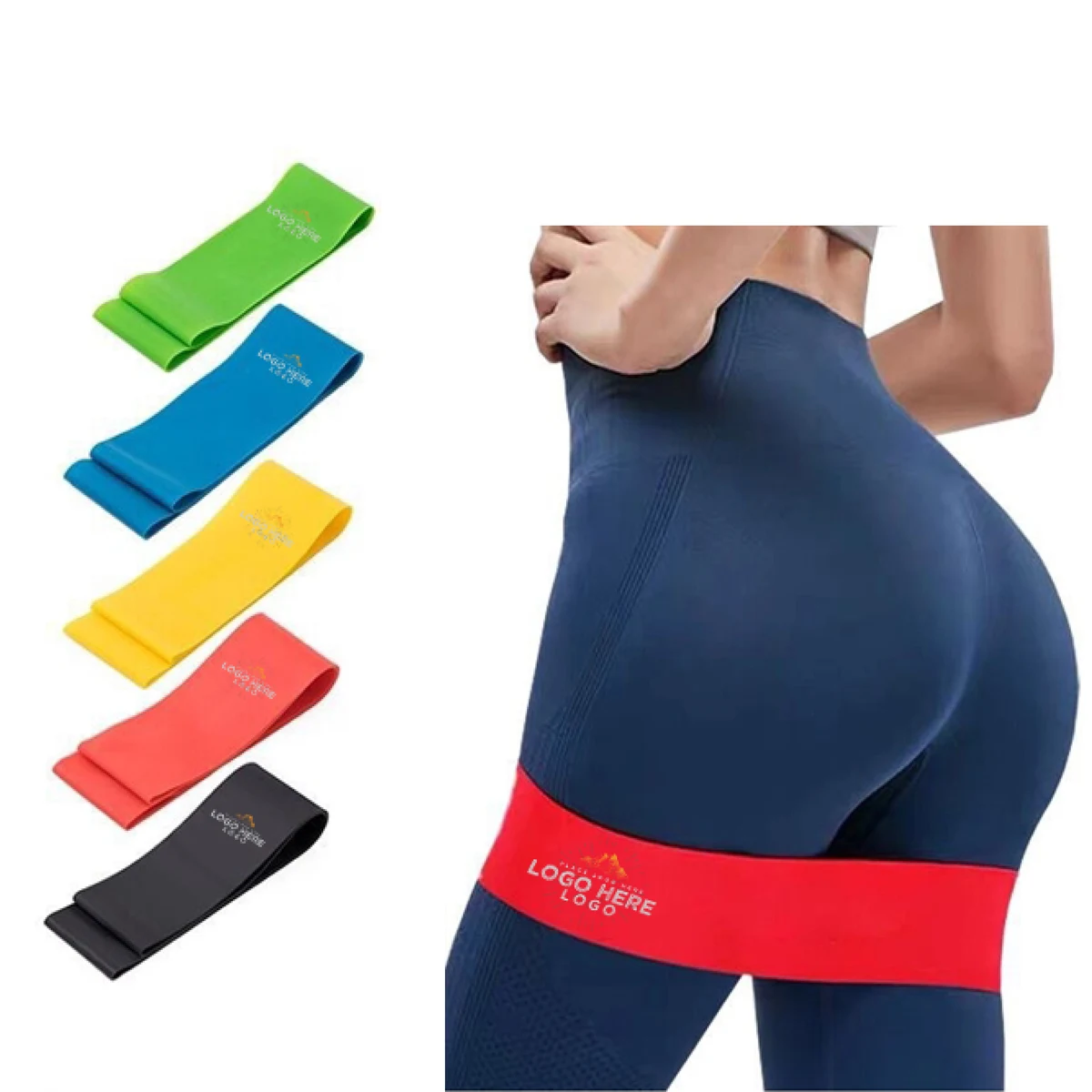 MOQ 100 Durable Resistance Exercise Bands Set 1