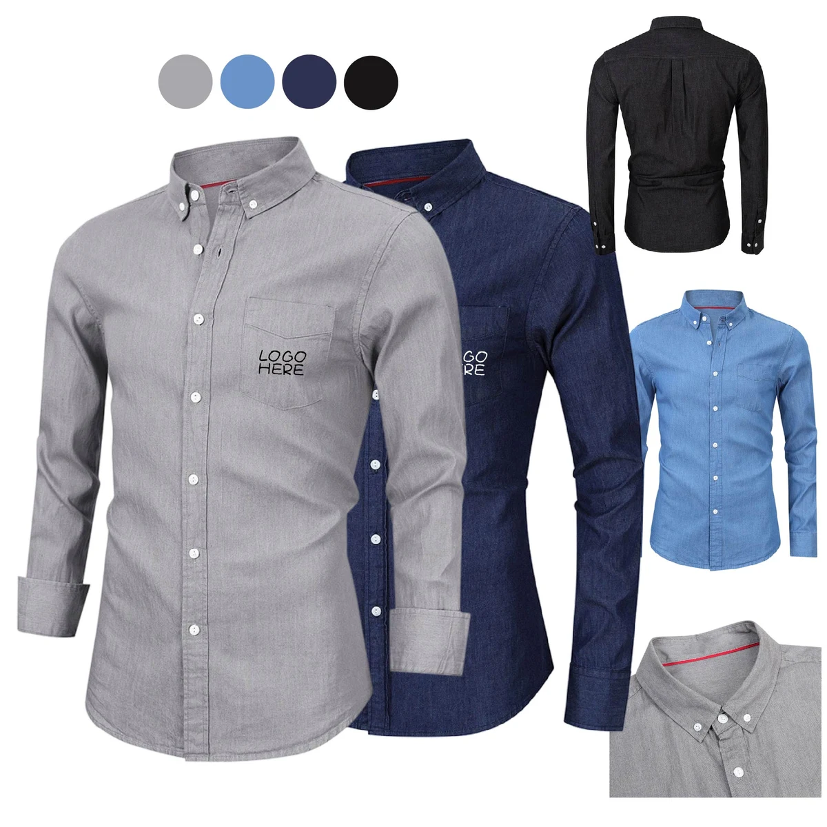 Oxford Cotton Shirt Men 1