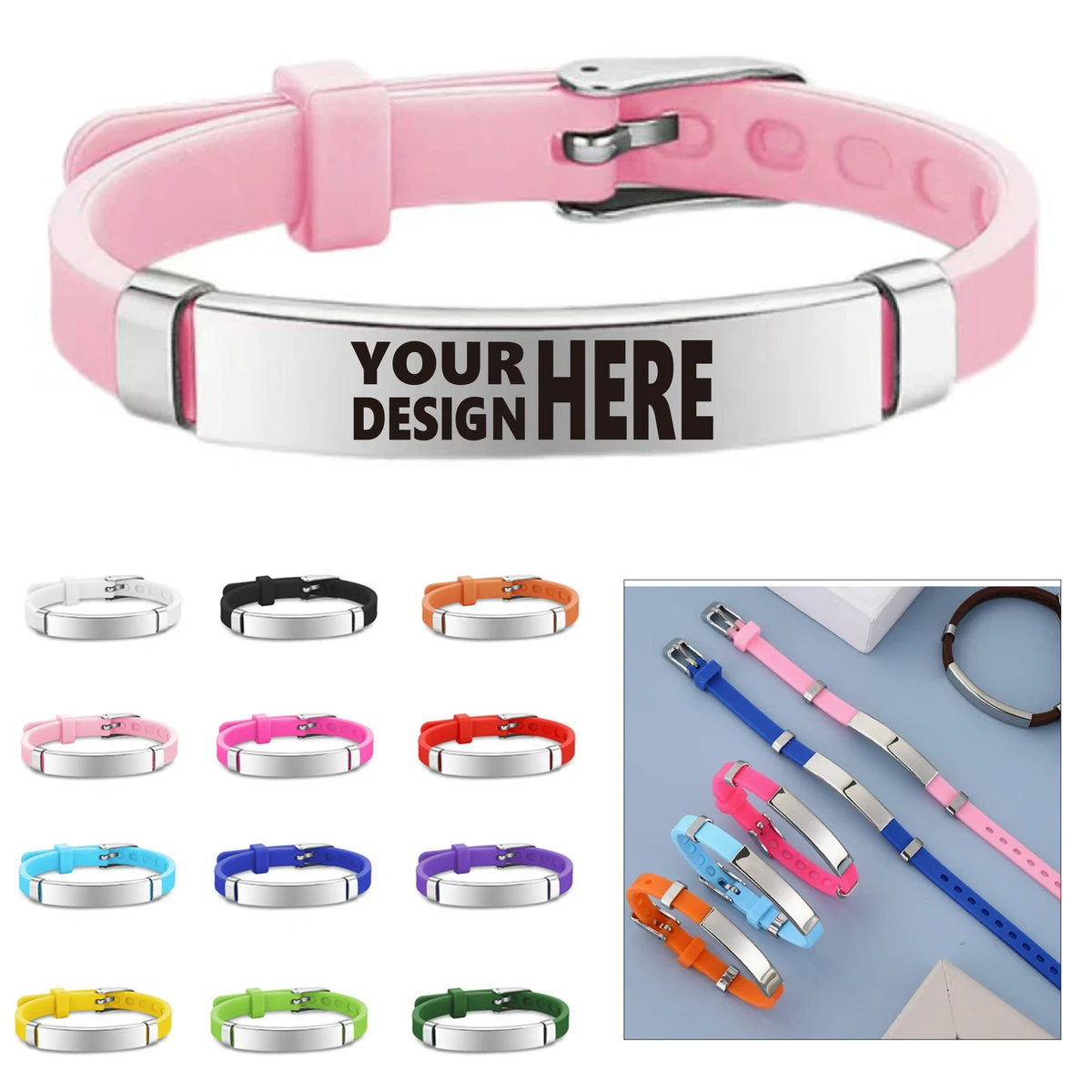 Stainless Steel Silicone Bracelet 1