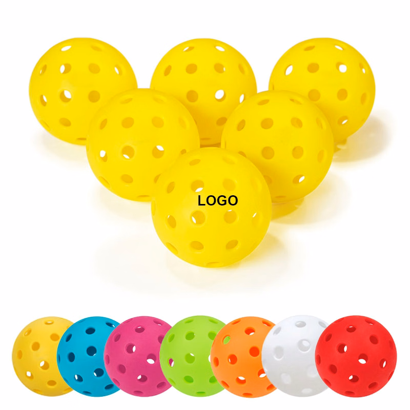Colorful Outdoor Pickleballs with 40 Holes