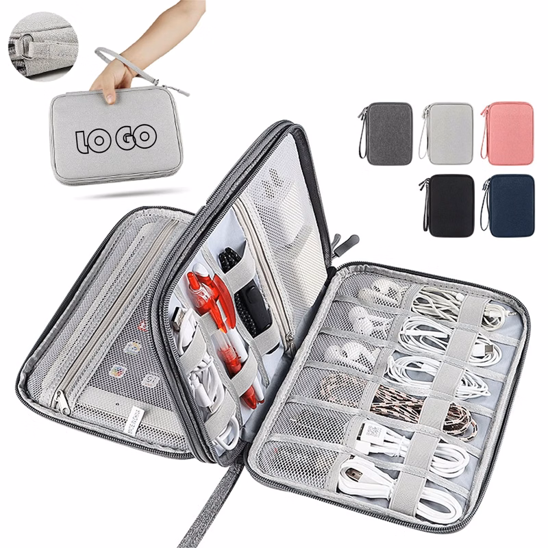Travel Cable Organizer Bag & Water Resistant Pouch