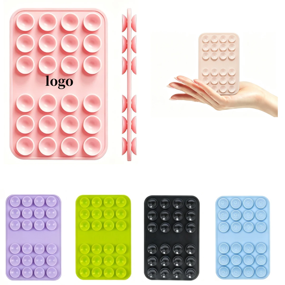 Reusable Double Sided Silicone Phone Suction Pad 1
