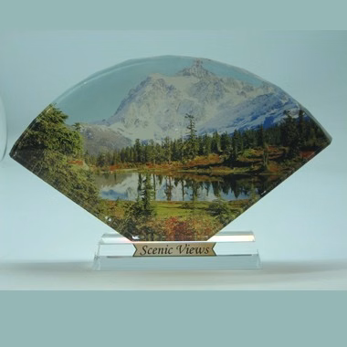 Fan Shaped Crystal on Crystal Base