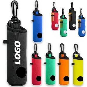 Golf Ball Pouch with Clip Tee Holder Bag Portable In Stock 1