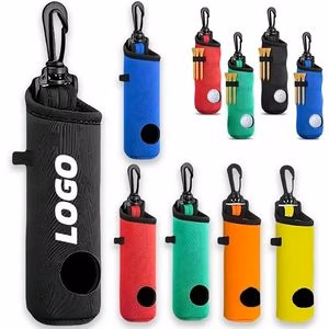 Golf Ball Pouch with Clip Tee Holder Bag Portable In Stock