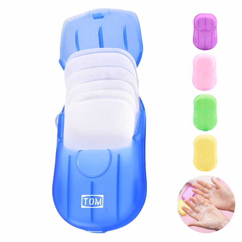 Outdoor Travel Boxed 20 Sheets Colour Disposable Soap Paper