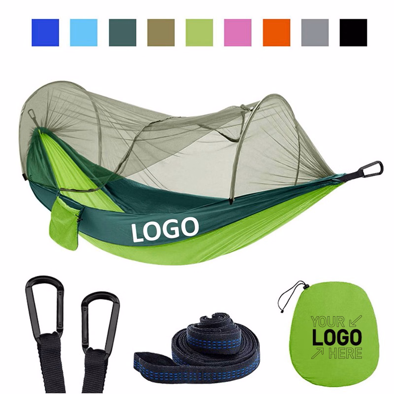 Double And Single Nylon Hammock With Mosquito Net