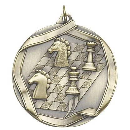 Chess Die Cast Medal, 2 1/4" 1