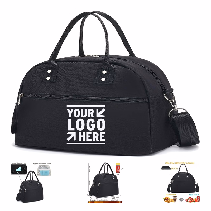 Large Reusable Women Men Kid Insulated Shoulder Strap Lunch Bag