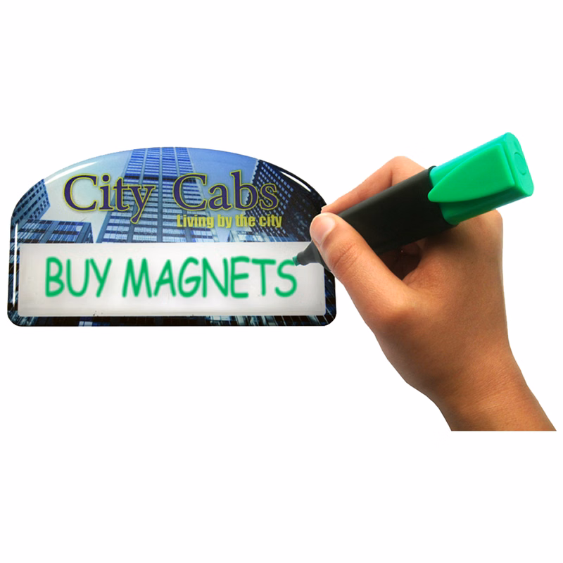 Magnetic Promo / Button / Name Badge with custom shape from 5.1 - 6 Sq. In.
