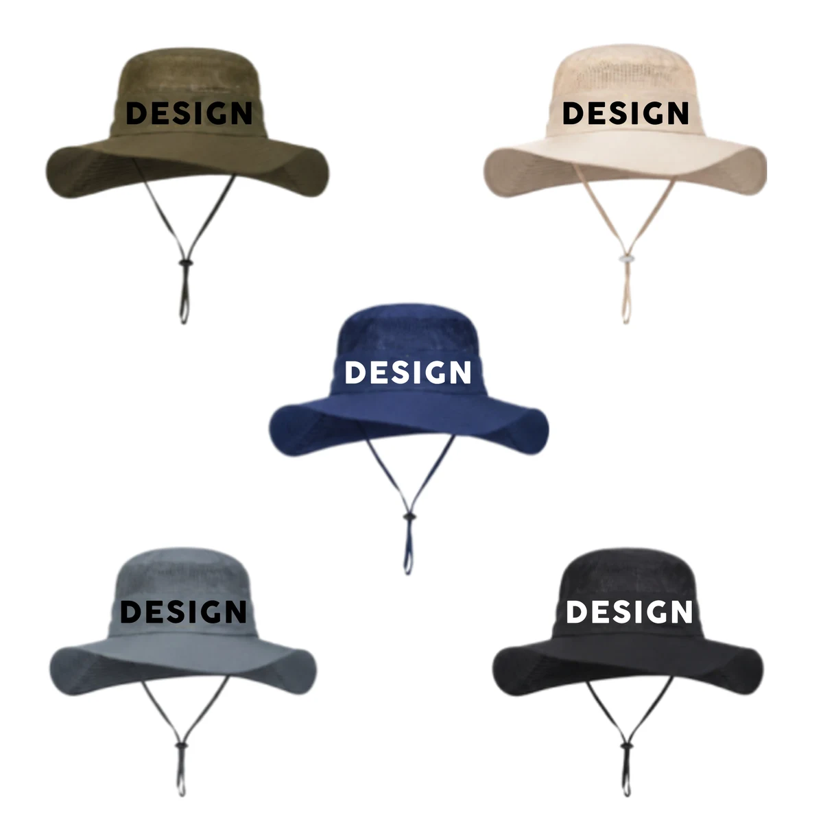 Quick Dry Sun Hat With Drawstring Closure 1