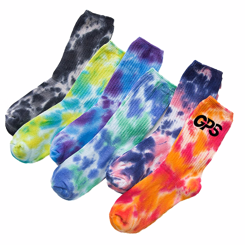 Trendy Tie Dye Mid Tube Cotton Socks