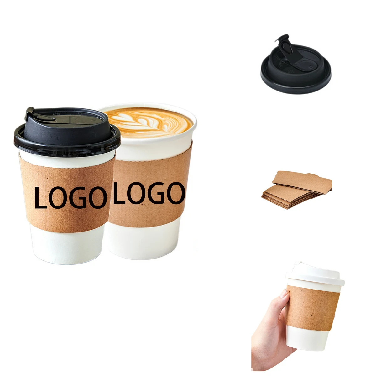 MOQ 10 Coffee Cup Sleeves 1