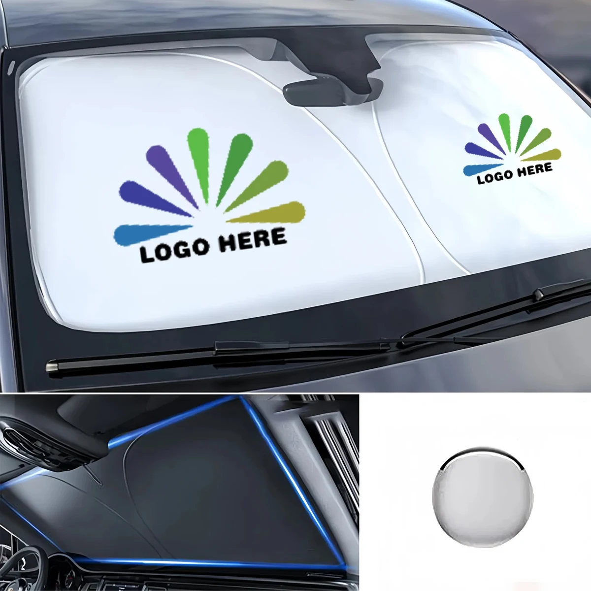Foldable Full-color Custom Car Sunshade. 1