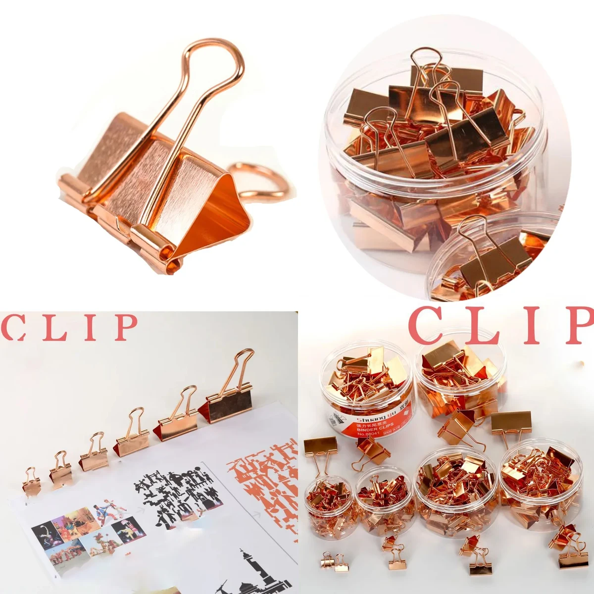 12 pcs Rose Gold Clip ( 51 mm) 1