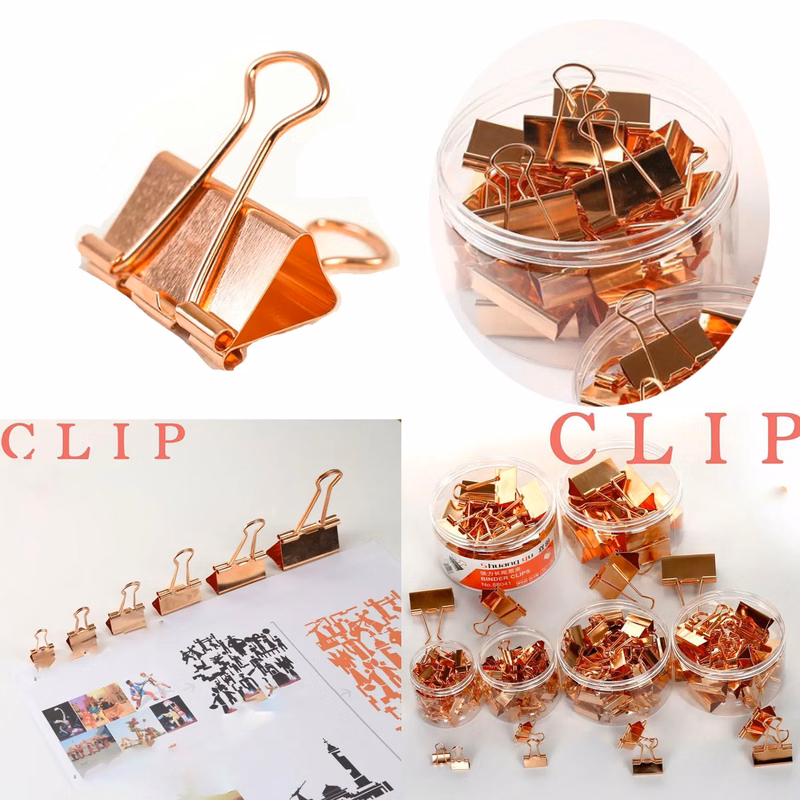 12 pcs Rose Gold Clip ( 51 mm)