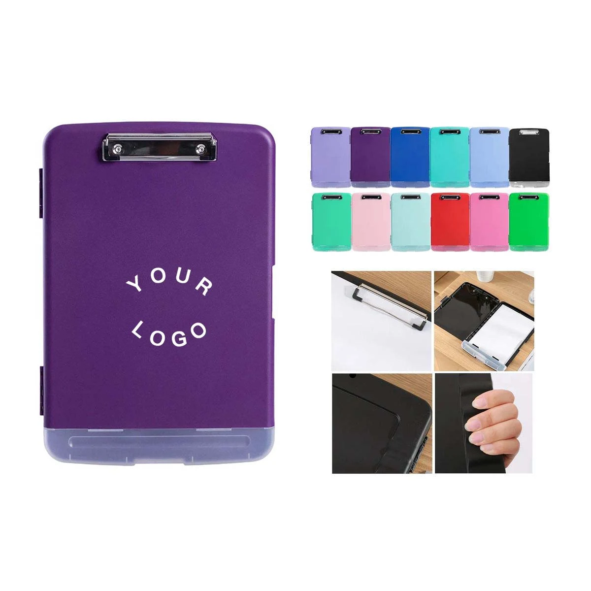 Clipboard File Box with Pen Holder and Storage 1