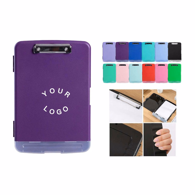 Clipboard File Box with Pen Holder and Storage