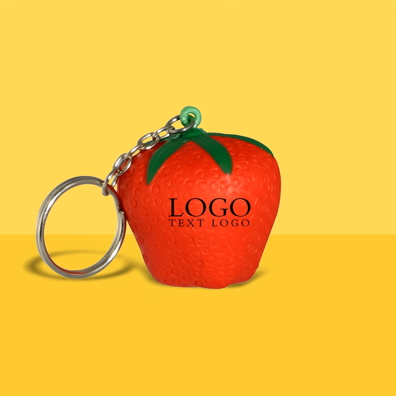 Strawberry Shaped Squeeze Stress Reliever Keychain