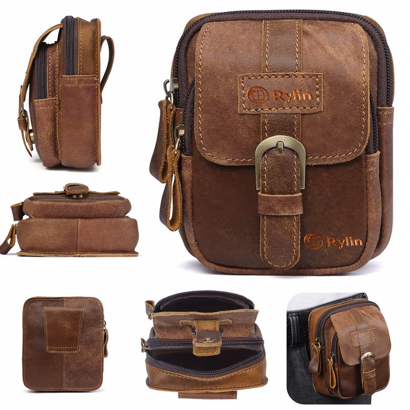 Vintage Outdoor Fanny Pack in Top-Grain Genuine Leather