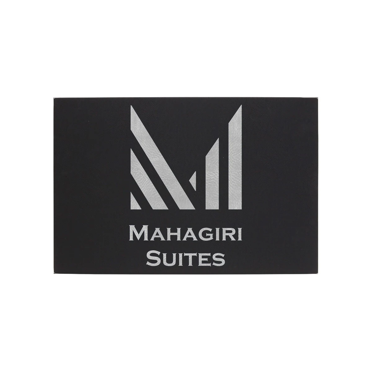 12" x 18" Black/Silver Leatherette Wall Decor 1