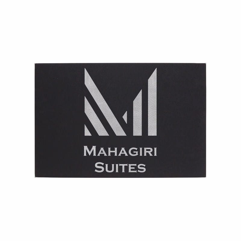 12" x 18" Black/Silver Leatherette Wall Decor