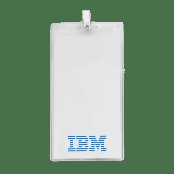 4" x 8" Printed Oversized Vertical Vinyl Pouch with Bulldog Clip 1