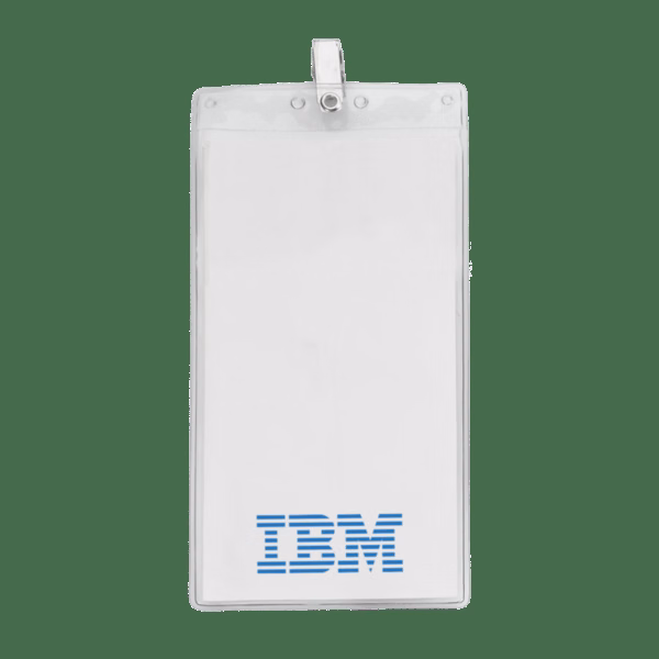 4" x 8" Printed Oversized Vertical Vinyl Pouch with Bulldog Clip