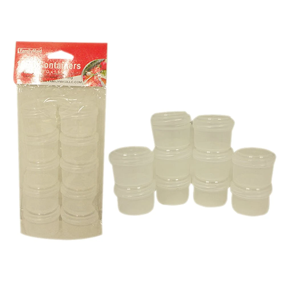 Small Containers - 1.2 oz 10 Count Screw-on Lids 1