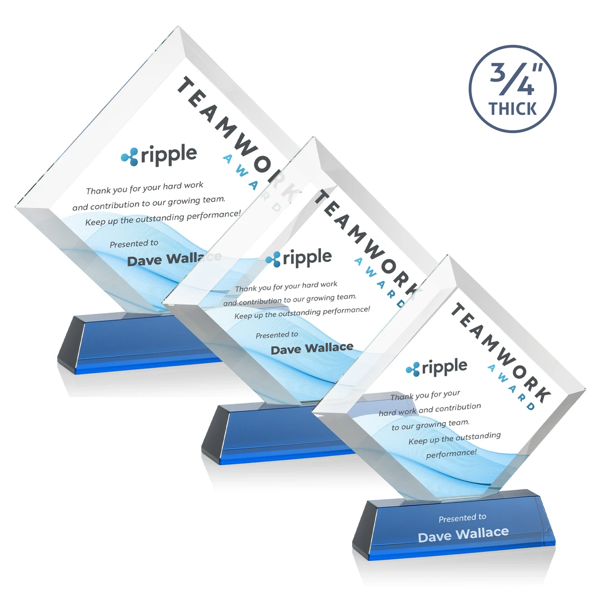 Belaire VividPrint™ Award on Newhaven Base - Sky Blue 1