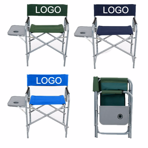 Portable Camping Folding Chair W/ Side Table