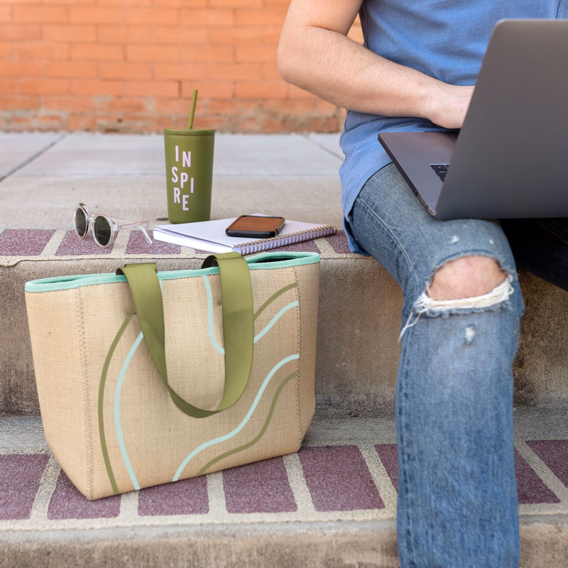 ALL DAY TOTE - BURLAP NEOPRENE - SMALL